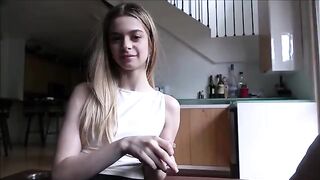 Tiny 18 y.o. practices sex with her stepdad in a therapeutic setting - Family Therapy Scene