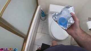 I helped my stepson to get a sperm sample using my ass and pussy