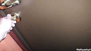A stalker is following and fucking a young blonde in this hot video