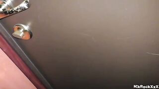 A stalker is following and fucking a young blonde in this hot video