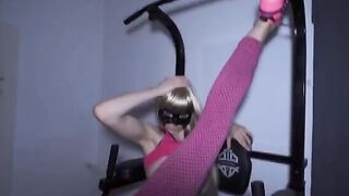 Fit and sexy teen gets her pussy and ass smashed in gym
