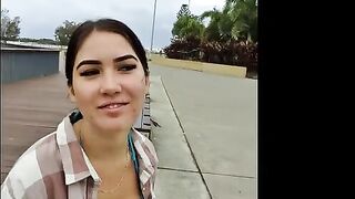 Girl picked up in the park and fucked with a creampie finish