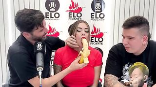 Sara Blonde from Elo Podcast gets her pussy filled with cum