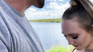 Blonde PAWG AJ Applegate gets fucked outdoors by J-Mac’s huge cock