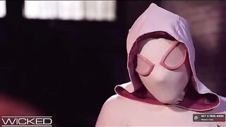 Spiderman fucks Gwen Stacy's juicy pussy with passion