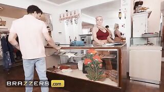 The owner of the boutique Christie Stevens removes her clothes after meeting Apollo Banks