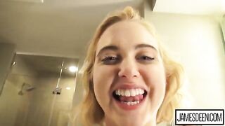 This blonde teen, Chloe Cherry, is a naughty cum dumpster slut