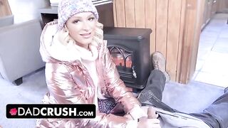 Pervert stepdad fucked his stepdaughter on the face