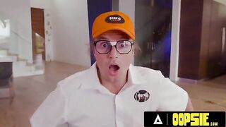 Jewelz Blu seduces tech nerds to fix her TV with her big tits