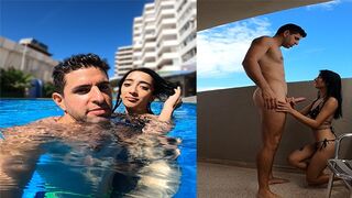 Hot Argentina girl is having fun in the pool