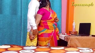 The hot Indian maid is experiencing her first anal and pussy fuck