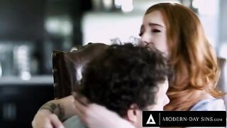 Petite redhead Madi Collins gets fucked in the air