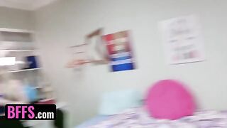Two roommates are sharing girls from the college in a wild party