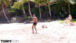 Tricky redhead bitch Scarlett gets her asshole gapped by TUSHY