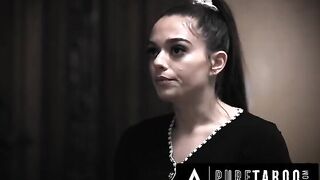 Cheerleader Sophia Burns gets her ass fucked by pervert stepson