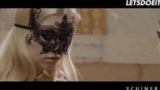 Luxury blonde Misha Cross fucked by two cocks in passionate HD