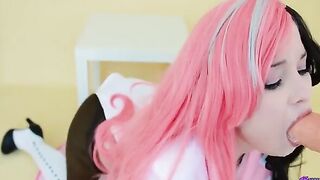 Hidori Rose as Neopolitan RWBY gets her pussy railed after sucking a cock