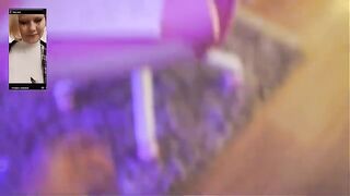 The cute girl was fucked by a courier and got cum on her face