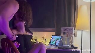 A cute 18-year-old girl gets high and has sex on webcam