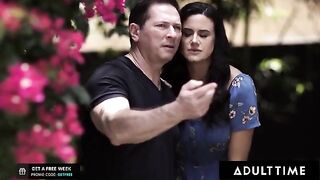 Pervert couple punish Haley Reed with a sex lesson