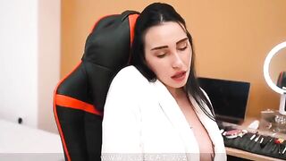 Mommy's boy gets her pregnant after jerking off with her