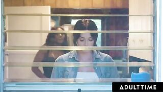 Housewife Charlotte Sins cheats on her wife with two men