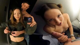 Dangerous sex in the dressing room can end with a happy ending