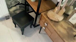 The girl completely swallows the guy's sperm without any leftovers