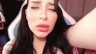 A young gamer cheats on her boyfriend with a stepbrother in this steamy scene