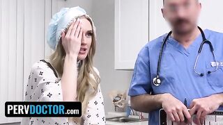 The religious teen Emma Starletto got creampied hard by the pervdoctor