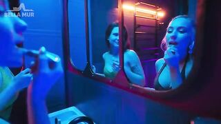 A girl was picked up in the toilet of a night club and passionately taken