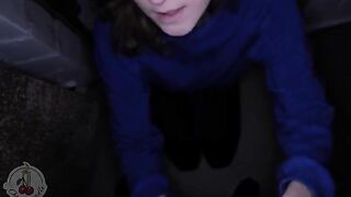 My neighbor helped me with the box from the cellar, and she gave me a blowjob