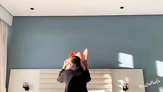 He licked his girlfriend’s pussy and then planted her on his big cock