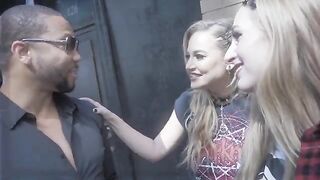 Busty teen Blake Blossom and Angel Youngs in a hot threesome