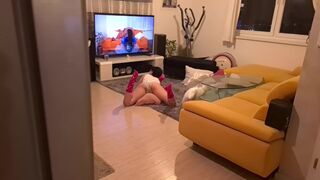 A pervert guy got caught watching porn by his horny stepsister