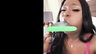 Barbie Crystal replaces all dildos with a man’s cock