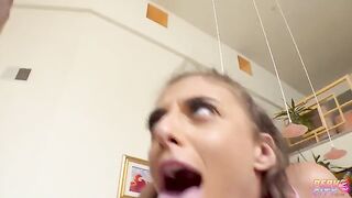 Brunette teen Gia Derza gets her pussy and ass gapped