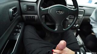 Veronika Charm met her fan and sucked his dick in the car
