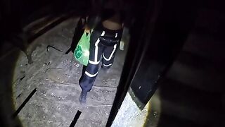 A young girl explores a deserted mansion and records her actions