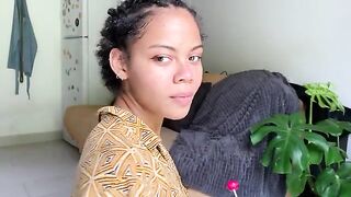 The girl is begging for a man with an average dick to cum in her mouth