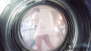 A girl was looking for panties in the washing machine and got fucked