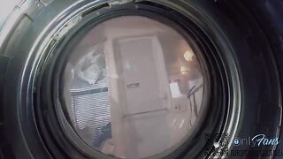 A girl was looking for panties in the washing machine and got fucked