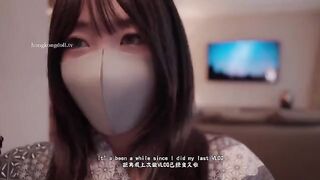 A hot Chinese girl has sex with her boyfriend to celebrate the New Year