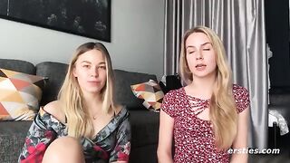 Sexy amateur babes show each other their skills in intimate play