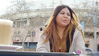 Amateur Yiyi Candy, a fat Latina, exposes her body in public and gets fucked hard