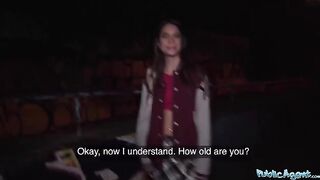 Hot French model gets banged outdoors for cash by Public Agent