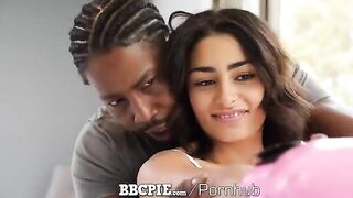 Petite brunette gets her pussy filled with cum by boxing instructor