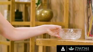 Bunny Colby and Chanel Preston share a guy in sensual Nuru Massage