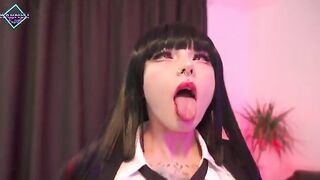 Karneli Bandi stuffed Yumeko Jabami's holes with cum and toys