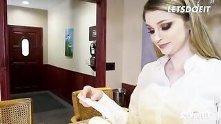 Two kinky sluts seduced their boss to fuck them both in an intense office scene